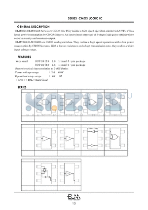 ELM7S00B datasheet - CMOS LOGIC IC