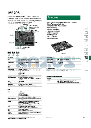 IMB208 datasheet - TPM 1.2 supported