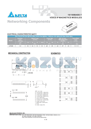 LF9306 datasheet - VOICE IP MAGNETICS MODULES