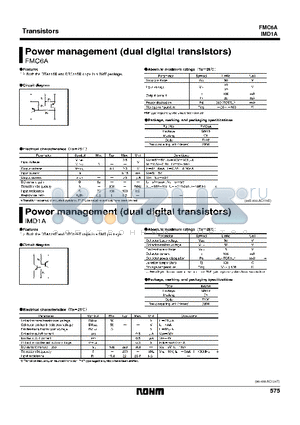 IMD1A datasheet - Power management (dual digital transistors)