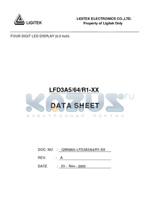 LFD3A5-64-R1-XX datasheet - FOUR DIGIT LED DISPLAY (0.3 Inch)