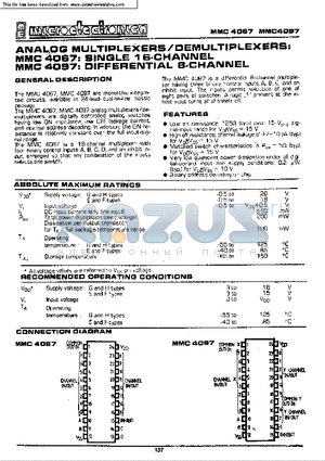 MMC4097 datasheet - SINGLE 16-CHANNEL