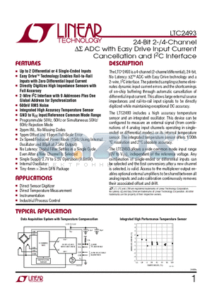 LTC2493IDEPBF datasheet - 24-Bit 2-/4-Channel ADC with Easy Drive Input Current Cancellation and I2C Interface