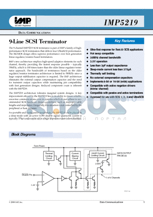 IMP5219 datasheet - 9--Liine SCSII Termiinattor