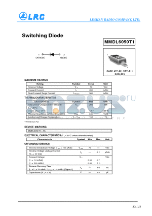 MMDL6050T1 datasheet - Switching Diode