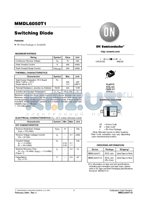 MMDL6050T1 datasheet - Switching Diode