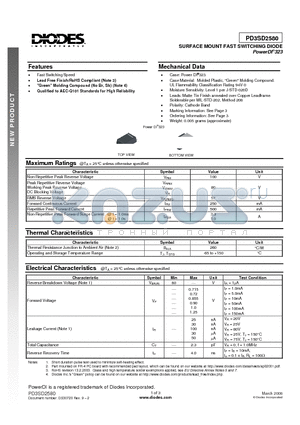 MMDT2227M_08 datasheet - SURFACE MOUNT FAST SWITCHING DIODE