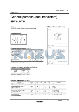 IMT2A datasheet - General purpose (dual transistors)