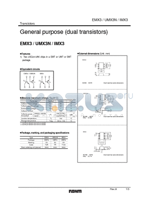 IMX2 datasheet - General purpose (dual transistors)