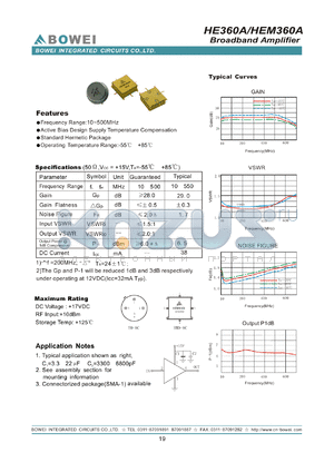 HE360A datasheet - Broadband Amplifier