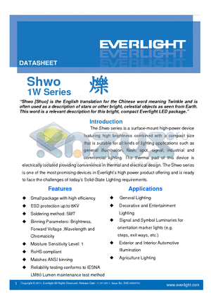 ELSW-F61OX datasheet - Small package with high efficiency