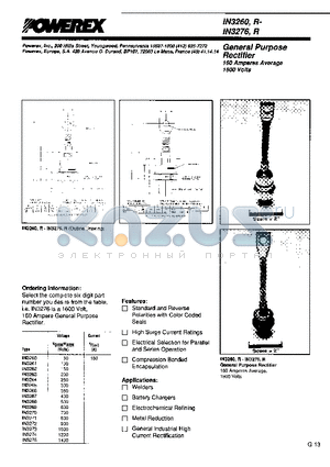 IN3260 datasheet - General Purpose Rectifier