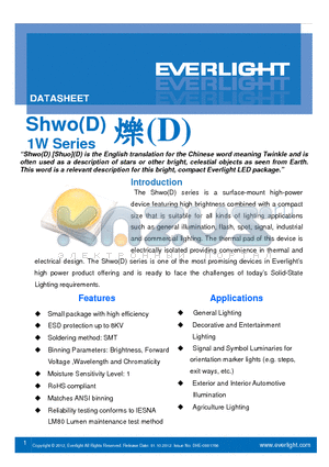 ELSWD-J21C1-0LPGE-C5700 datasheet - Small package with high efficiency