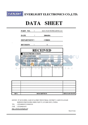 ELT-511UYOWA datasheet - 0.56 Triple Digit Displays