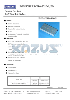 ELT-512SYGWA-S530-E2 datasheet - 0.56