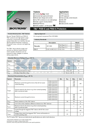 P500-G120-WH datasheet - Extremely high speed performance