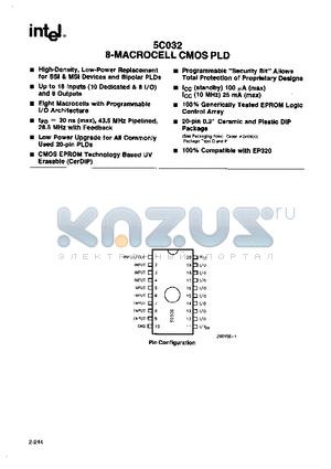 P5C032-30 datasheet - 8-MACROCELL CMOS PLD