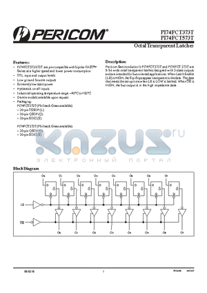 PI74FCT373T datasheet - Octal Transparent Latches