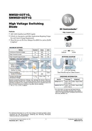 MMSD103T1G_11 datasheet - High Voltage Switching Diode