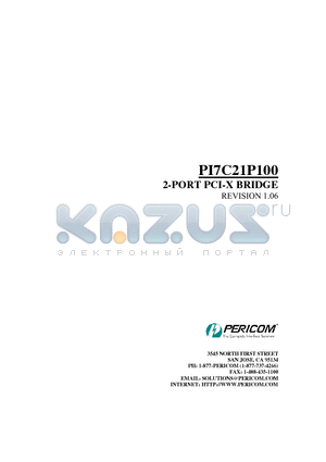 PI7C21P100 datasheet - 2-PORT PCI-X BRIDGE