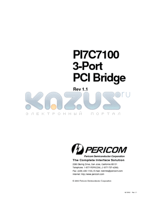 PI7C7100CNA datasheet - 3-Port PCI Bridge