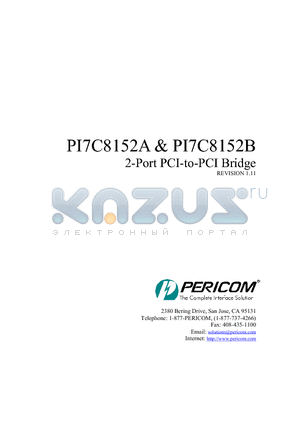 PI7C8152A_07 datasheet - 2-Port PCI-to-PCI Bridge