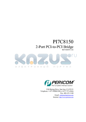 PI7C8150ND datasheet - 2-Port PCI-to-PCI Bridge