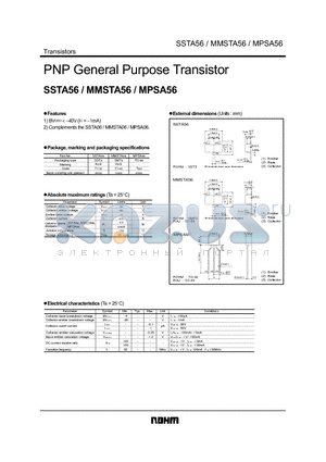 MMSTA56 datasheet - PNP General Purpose Transistor