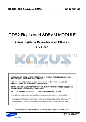 M393T2863AZ3 datasheet - DDR2 Registered SDRAM MODULE