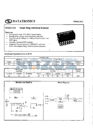 NT802-042 datasheet - Token Ring Interface Module