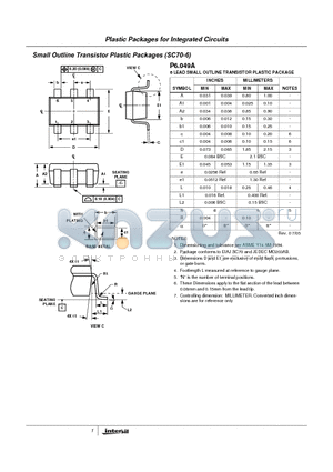 P6049A datasheet - Plastic Packages for Integrated Circuits