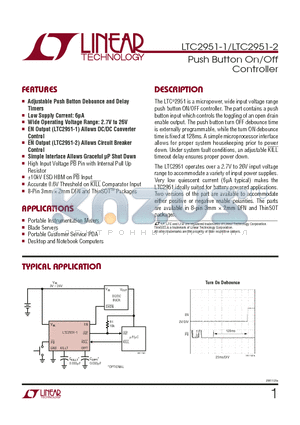 LTC2951CTS8-2 datasheet - Push Button On/Off Controller