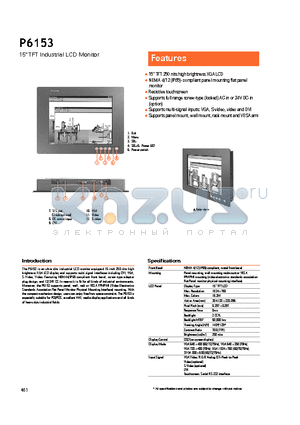 P6153 datasheet - Supports multi-signal inputs: VGA