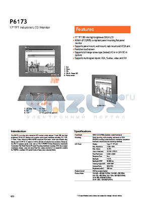 P6173 datasheet - Supports multi-signal inputs: VGA