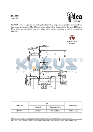 JRC0581 datasheet - LED LAMPS