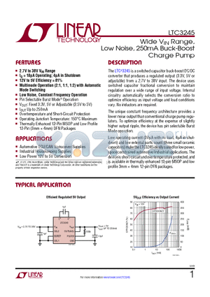 LTC3204B-3.3 datasheet - Wide VIN Range, Low Noise, 250mA Buck-Boost Charge Pump