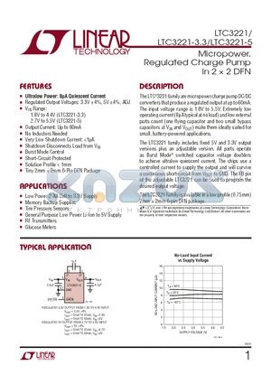 LTC3221EDC-3.3 datasheet - Micropower, Regulated Charge Pump in 2  2 DFN