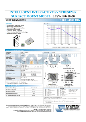 LFSW190410-50 datasheet - INTELLIGENT INTERACTIVE SYNTHESIZER