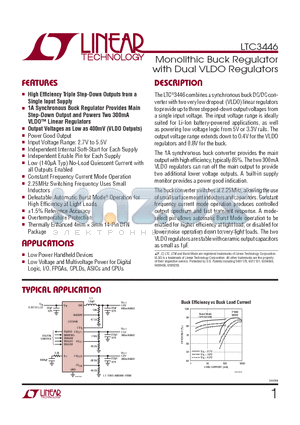 LTC3446EDE-TRPBF datasheet - Monolithic Buck Regulator with Dual VLDO Regulators