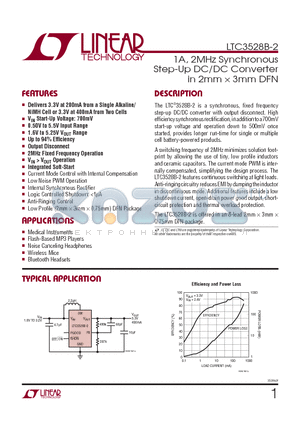 LTC3528BEDDB-2-TRPBF datasheet - 1A, 2MHz Synchronous Step-Up DC/DC Converter in 2mm  3mm DFN
