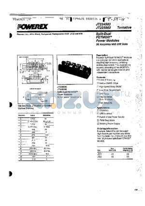 JT224503 datasheet - Split-Dual FETMOD Power Module