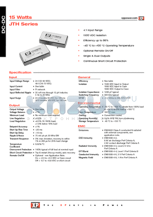 JTH1524S05 datasheet - DC-DC Power Supplies