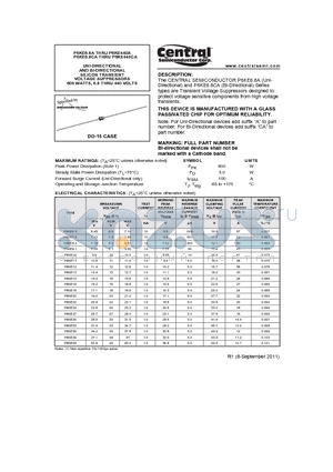 P6KE11 datasheet - UNI-DIRECTIONAL AND BI-DIRECTIONAL SILICON TRANSIENT VOLTAGE SUPPRESSORS 600 WATTS, 6.8 THRU 440 VOLTS