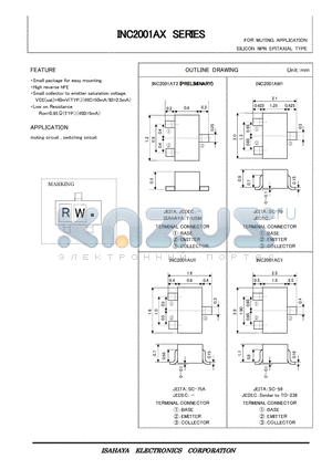 INC2001AT2 datasheet - FOR MUTING APPLICATION SILICON NPN EPITAXIAL TYPE
