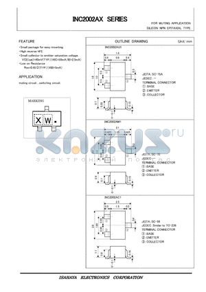 INC2002AC1 datasheet - FOR MUTING APPLICATION SILICON NPN EPITAXIAL TYPE