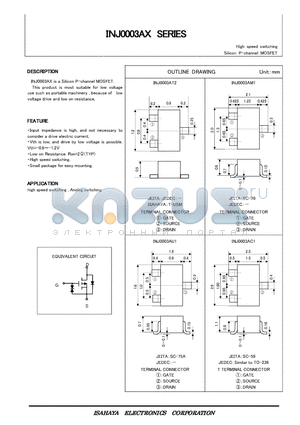 INJ0003AM1 datasheet - High speed switching Silicon P-channel MOSFET
