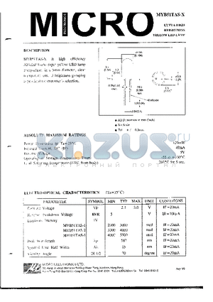 MYB51TAS-2 datasheet - ULTRA HIGH BRIGHTNESS YELLOW LED LAMP