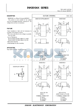 INK0010AU1 datasheet - High speed switching Silicon N-channel MOSFET