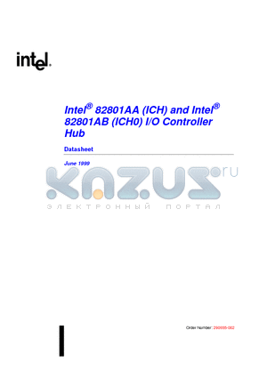 INTEL82801 datasheet - 82801AB (ICH0) I/O Controller Hub
