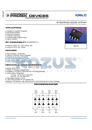 IO6LC datasheet - STEERING DIODE ARRAY